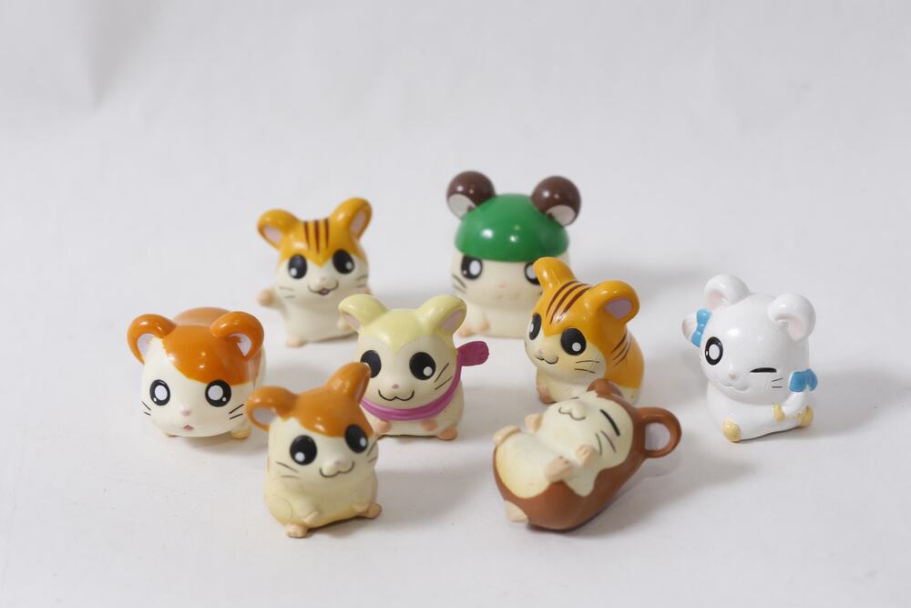 2000s Takara Hamtaro Sofubi Figure Lot Set of 8 Vintage ~ 260917-WH 785